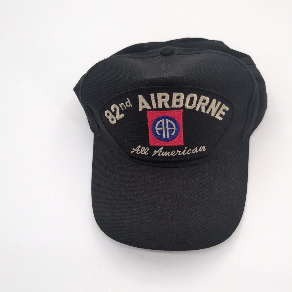 Eagle Crest US Army 82nd Airborne Division Hat All American Black Baseball Cap